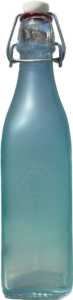 Screen Printed Liquor Bottle - Blue Spray Bottle with window effect