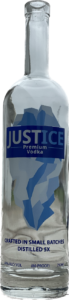 Screen Printed Liquor Bottle - Justice Vodka Front