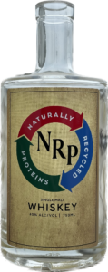 NRP Whiskey Bottle with Simulated Paper Label Screen Print